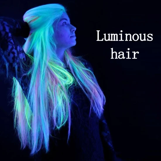 Оптовая продажа 20-дюймовый термостойкий цельный синтетический светящийся зажим ярких цветов для наращивания волос